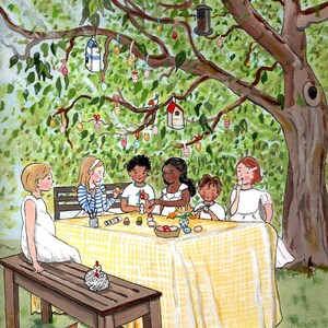 Spring Table - cartolina/poster A4 - illustrazione art