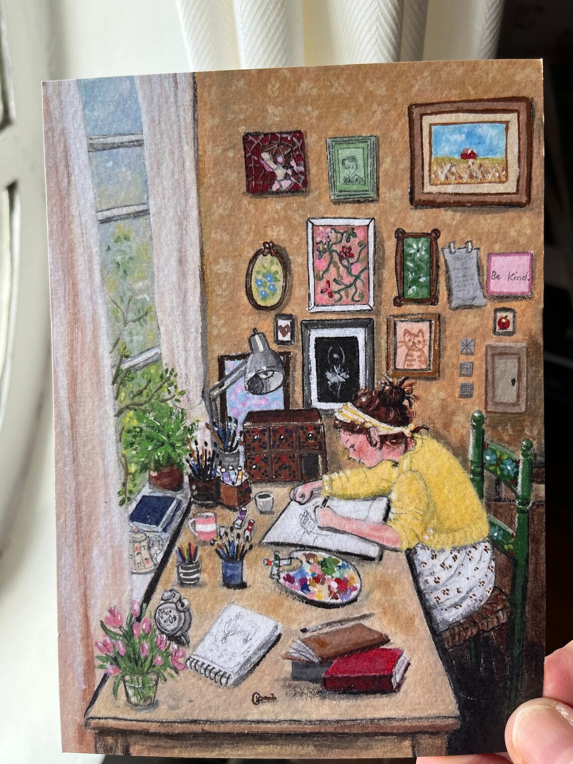Table Postcards The Drawing Table - Postcard - Art Poster (A4 Size) - Etsy