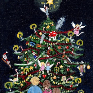 Magical Christmas Tree - Christmas Card - postcard - folded card