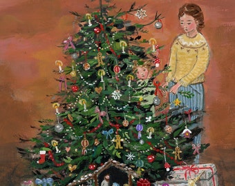 Navidad vintage - Tarjeta de Navidad - Saludo de Navidad - postal