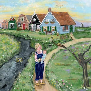 Dutch Houses - postcard / art poster (A4 size) New!