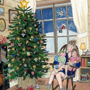 Rocking Chair - Christmas Card - Holiday greeting - postcard - folded card