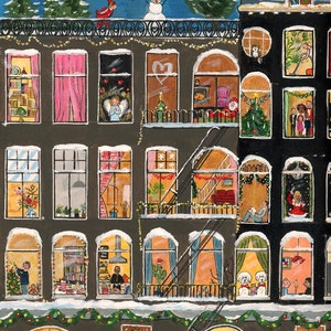 Weihnachtshaus 2 - Postkarte / Klappgrußkarte - Weihnachtskarte - Weihnachtswunsch