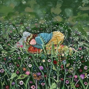 Garden Dream - Biglietto d'auguri piegato a scelta con busta/cartolina
