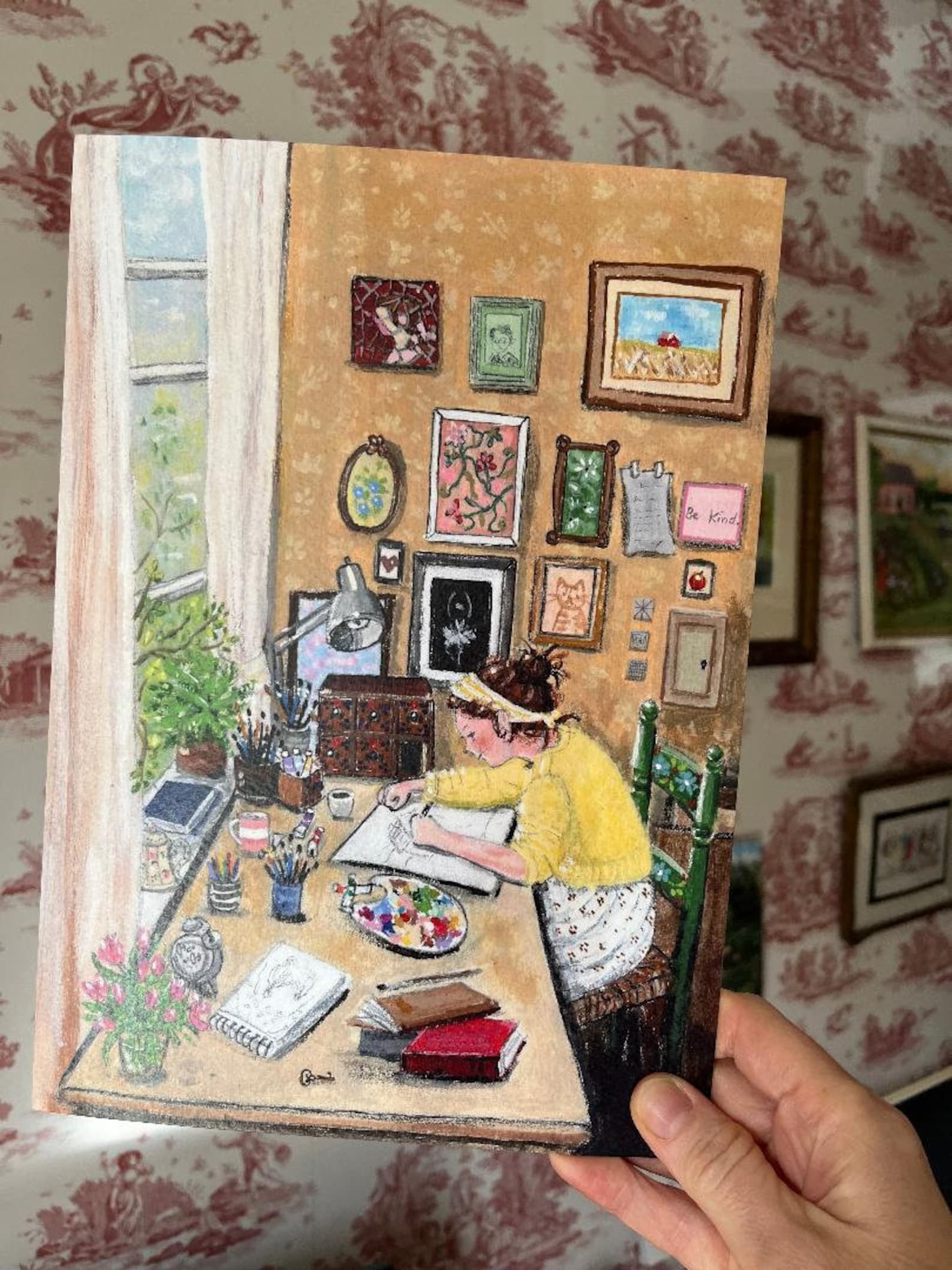 Table Postcards The Drawing Table - Postcard - Art Poster (A4 Size) - Etsy