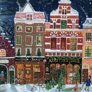 Winterhäuser - Postkarte oder quadratische Klappkarte - Weihnachtskarte
