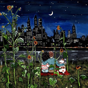Skyline di New York - biglietto di auguri piegato