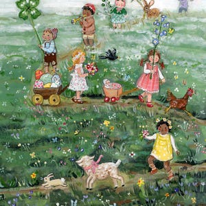 the Spring Parade - postcard / art poster (in A4 size)