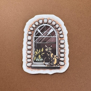 Cat in the Windowsill Sticker | Matte