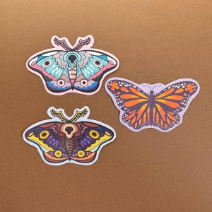 Moth and Butterfly Sticker Pack | Glossy