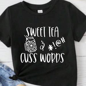 Zoete thee & vloeken woorden Instant digitale downloads digitale Svg Png Jpg Cricut zuidelijke charme ijsthee grappige humor grap