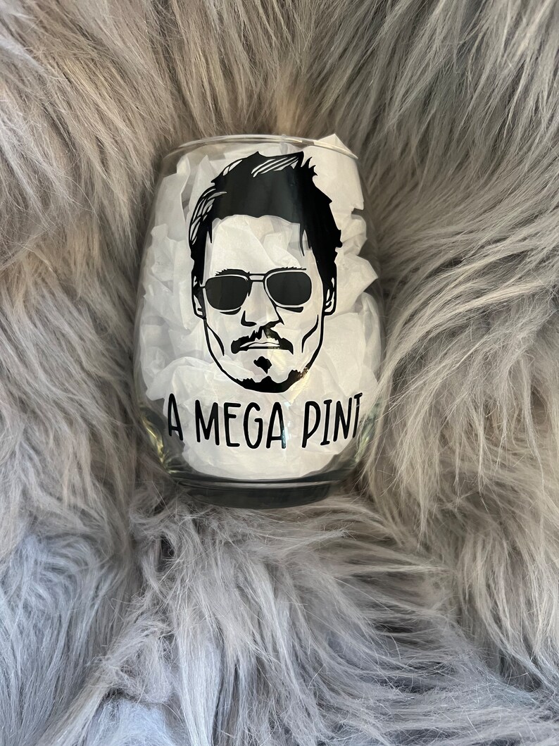 Johnny Depp A Mega Pint Wine Glass Etsy Singapore