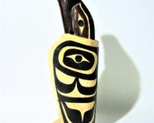 Kwakiutl First Nation 39 39 Raven Transforms 39 39 Cedar Wood Totem Pole Carving West Coast Native Indigenous Art