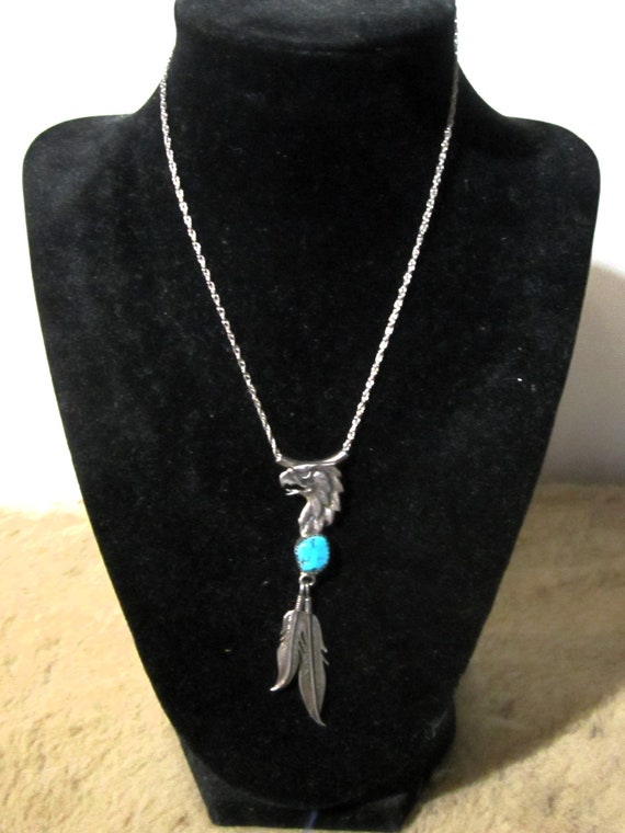 Navajo First Nation Custom Sterling Silver Turquoise 