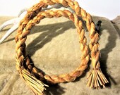 Nuu Chah Nulth First Nation 39 Red Cedar Bark Rope 39 4 FT Hand Braided Pacific North West Coast Native Indigenous Art
