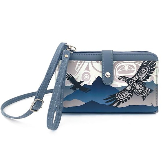 Haida First Nation Soaring Eagle Smartphone Crossbody Bag Purse Pacific North West Coast Native Indigenous Art