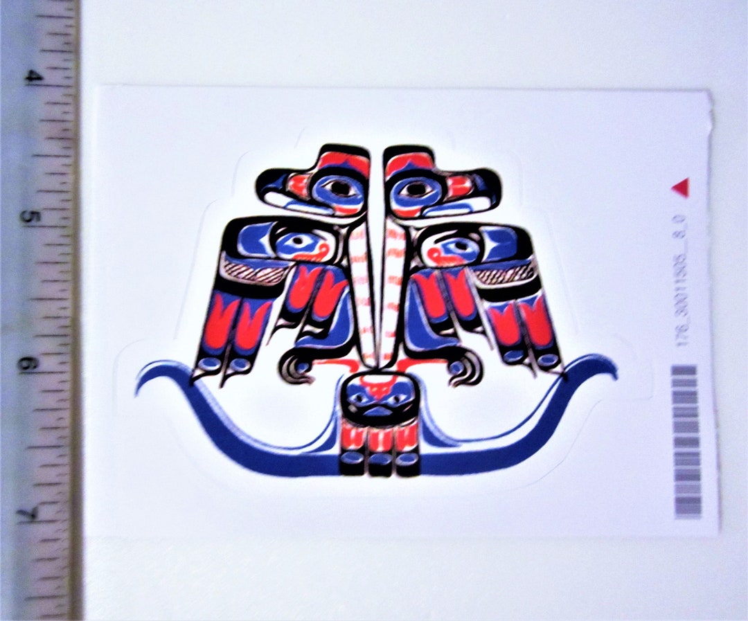 First Nations Sticker First Nations ''eagles'' Sticker Decal Native Westcoast Indigenous Art ...