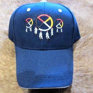 First Nations 'Dream Catchers' Back Strap Ball Cap Hat Great Plains Eastern Woodlands Sub Arctic Native Indigenous Art