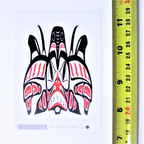 First Nations 'Dogfish' Sticker Decal  West Coast Native Indigenous Art