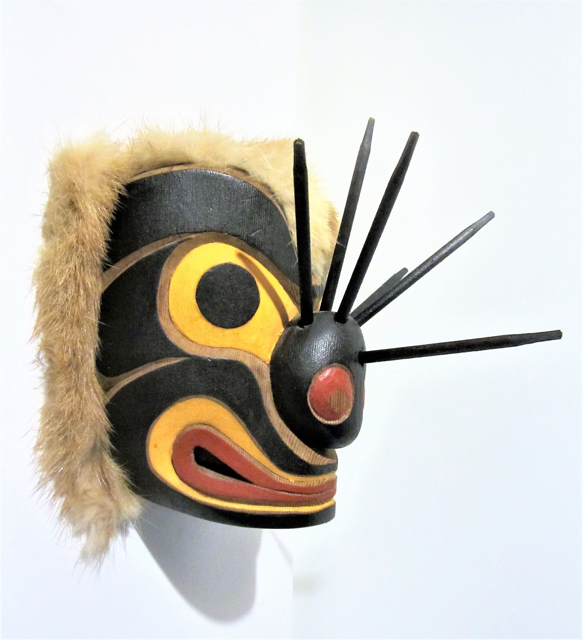 Kwakiutl First Nation ''bee'' Mask Carving Pacific North West