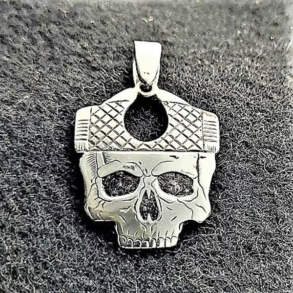 Namgis First Nation Sterling Silver Custom 'Hamatsa' ( Cannibal ) Pendant Pacific North West Coast Native indigenous Art Jewelry