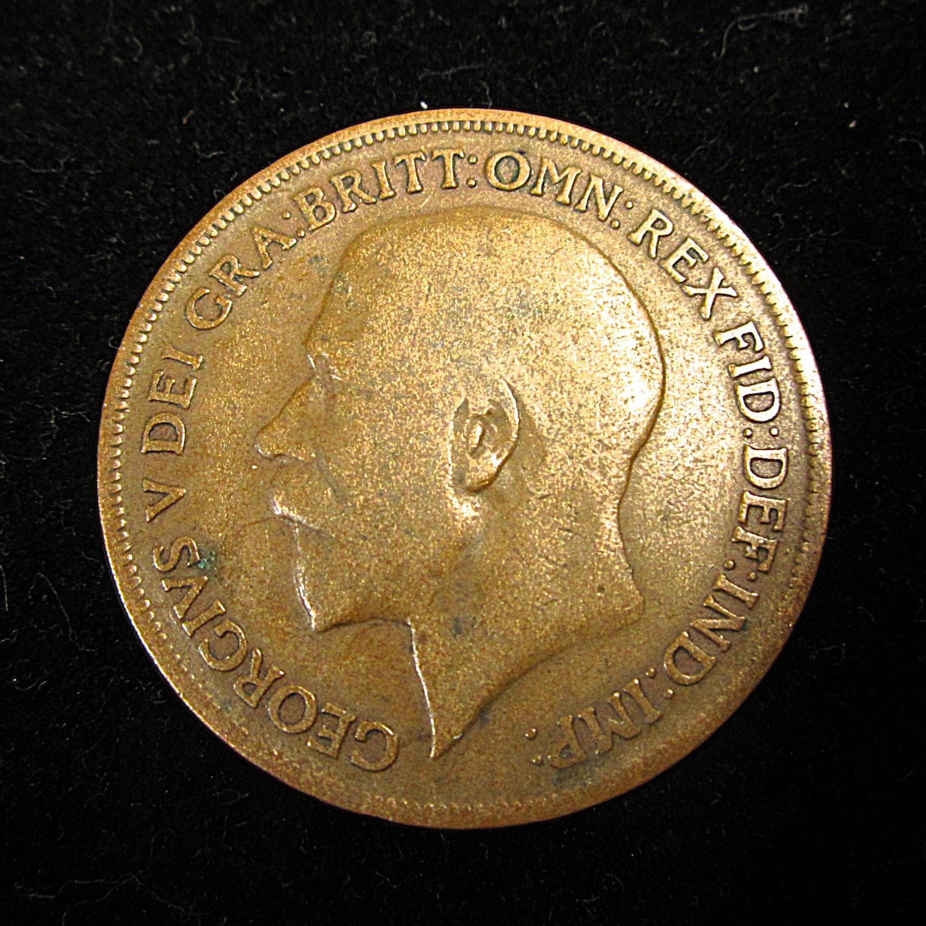 1916 Great Britain One Penny George V British Bronze Coin - Etsy