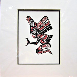 Northern Tuchone First Nation ''Transformation'' Contemporary Pacific North West Coast Native Indigenous Art Unframed Matte Picture Print