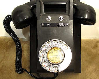 Vintage 1960er Jahre ETL Industrietelefon Wandbehang Voll Bakelit Voll funktionsfähig