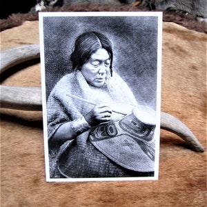 Cartes postales autochtones des Premières nations ' Peinture d’un chapeau' native