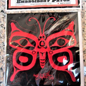Haida First Nations 'Butterfly' Embroidered Patch Pacific North West Coast Native Indigenous Art