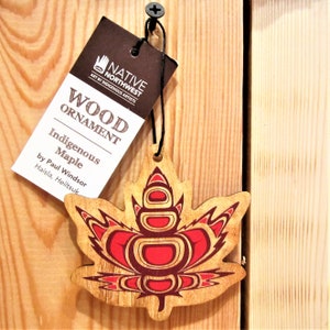 Haisla First Nation Indigenes Ahornholz Ornament Pazifische Nordwestküste Ureinwohner Geschenk Art