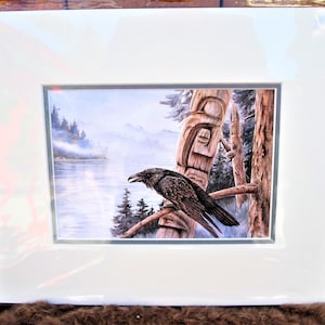 Westcoast Sue Coleman ''Power of the Raven'' Zeitgenössische Kunst Ungerahmter Bilderdruck