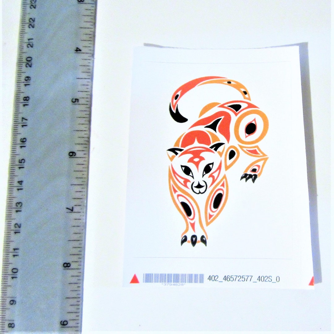 First Nations ''mountain Lion'' Sticker Decal Pacific North West Native ...