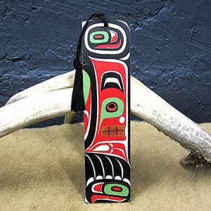 Kwakiutl First Nation 'Bentwood Box Grizzly Bear Design' Book Mark Contemporary Pacific North West Coast Native Indigenous Art Gift