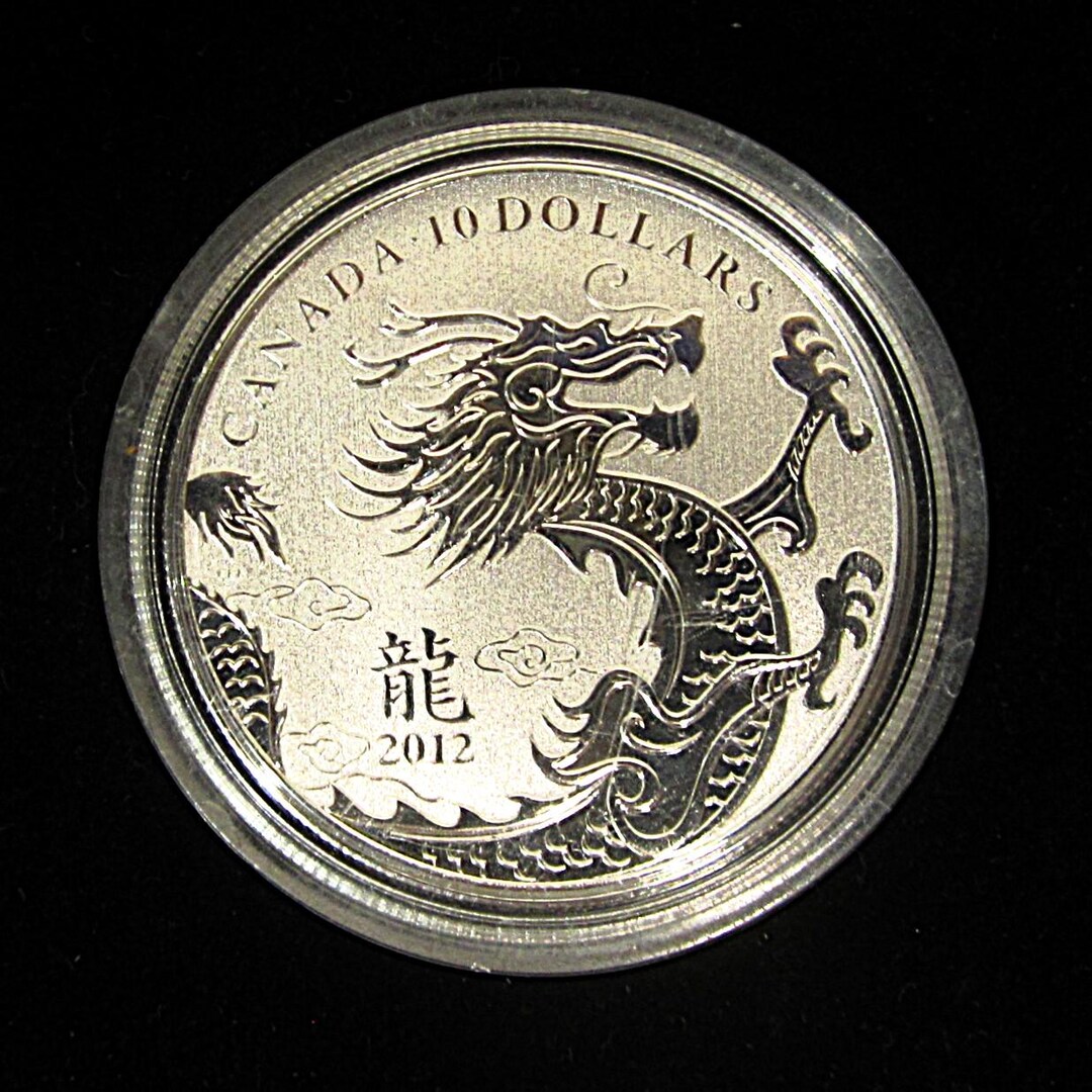 2012 Canadian 10 Dollar Chinese Lunar Calendar Year of the Dragon
