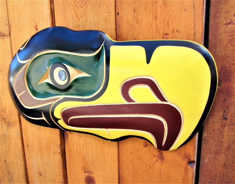 Kwakiutl Eagle Carving West Coast Native Art Etsy