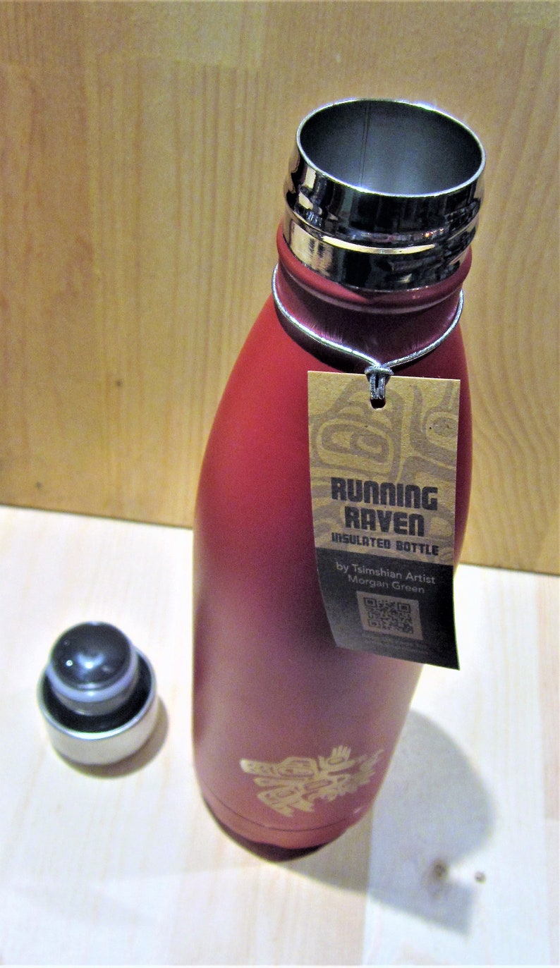 Tsimshian First Nation 'running Raven' 16oz Steel Insulated Water ...
