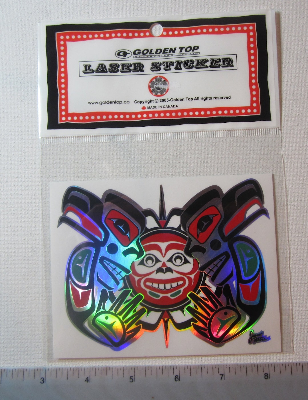 Coast Salish First Nation 'eagle & Sun; Laser Sticker Decal Pacific ...