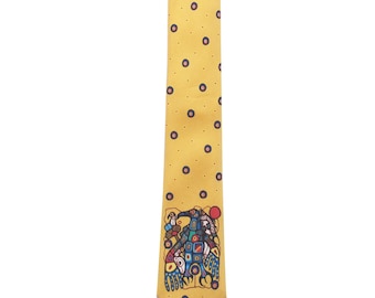 Anishinaabe First Nation 'Man Changing into Thunderbird' Silk Neck Tie Kravat Eastern Woodlands Native Indigenous Art Fashion Gift