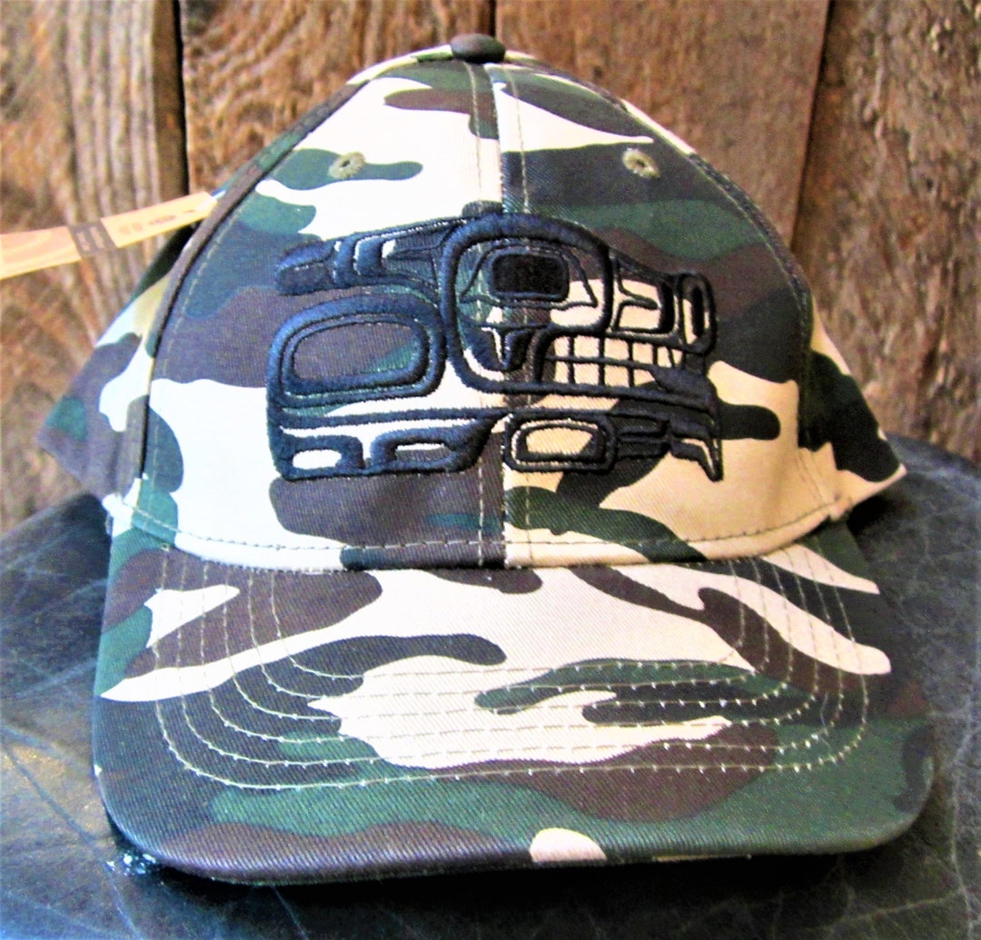 Nation First Hat Cap - Ball Camo Coast West Snapback \'wolf\' Native North Indigenous Pacific Art Etsy Haida