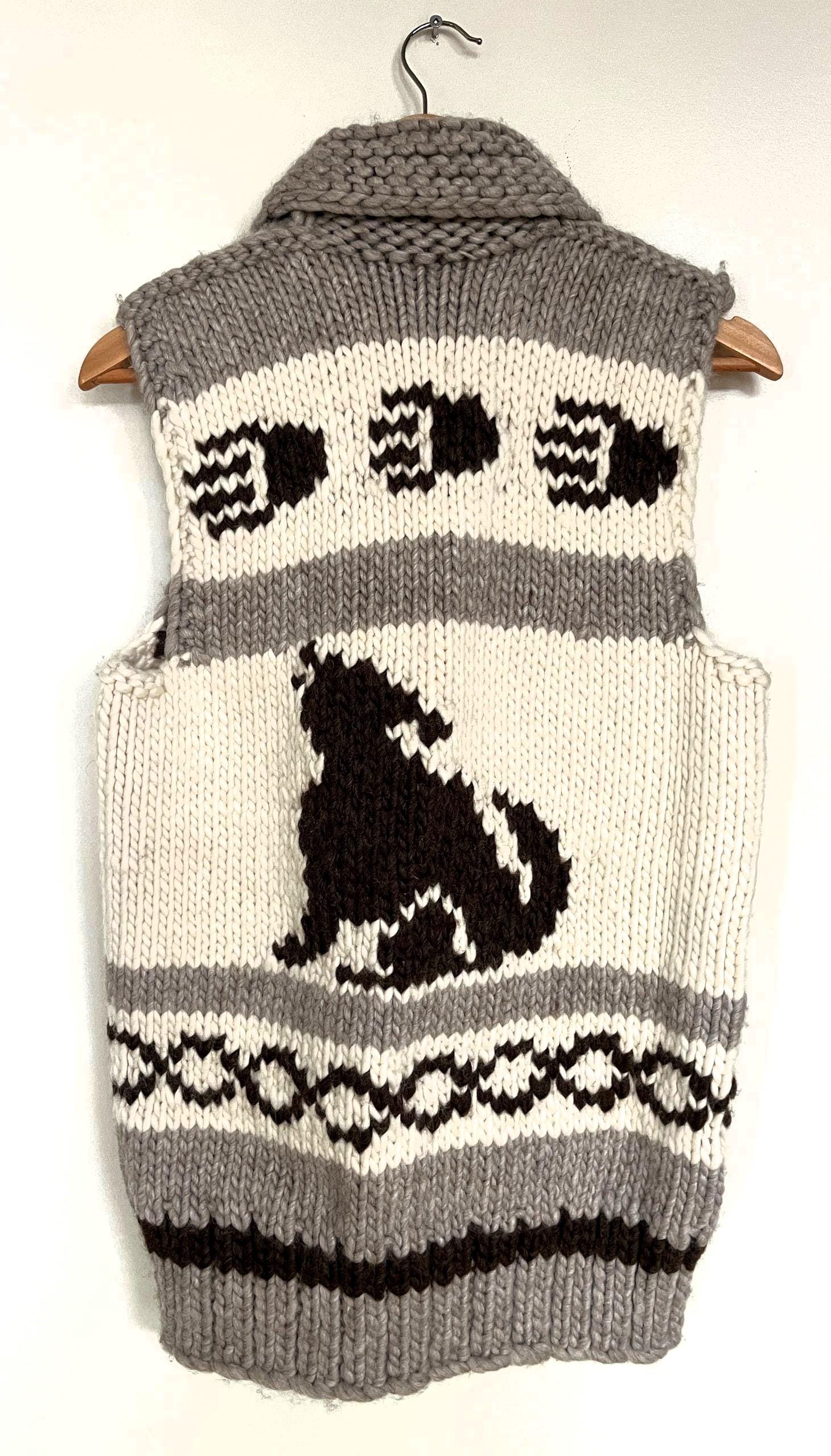 Coast Salish Cowichan First Nation 'eagle & Wolf' Knit Adult