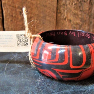 Bella Bella Ancestral Spirit First Nations Native Westcoast Wooden Bangle Bracelet