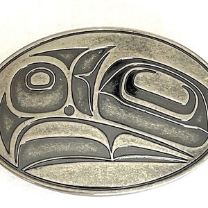 Haida First Nation 'Eagle' Belt Buckle Pacific North West Coast Native Indigenous Fashion Art