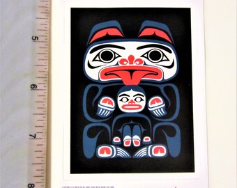 First Nations Sticker First Nations ''thunderbird'' Sticker Decal Native Westcoast Indigenous ...