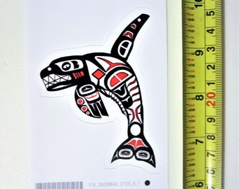 First Nations Sticker First Nations ''salmon'' Sticker Decal West Coast Native Indigenous Art ...