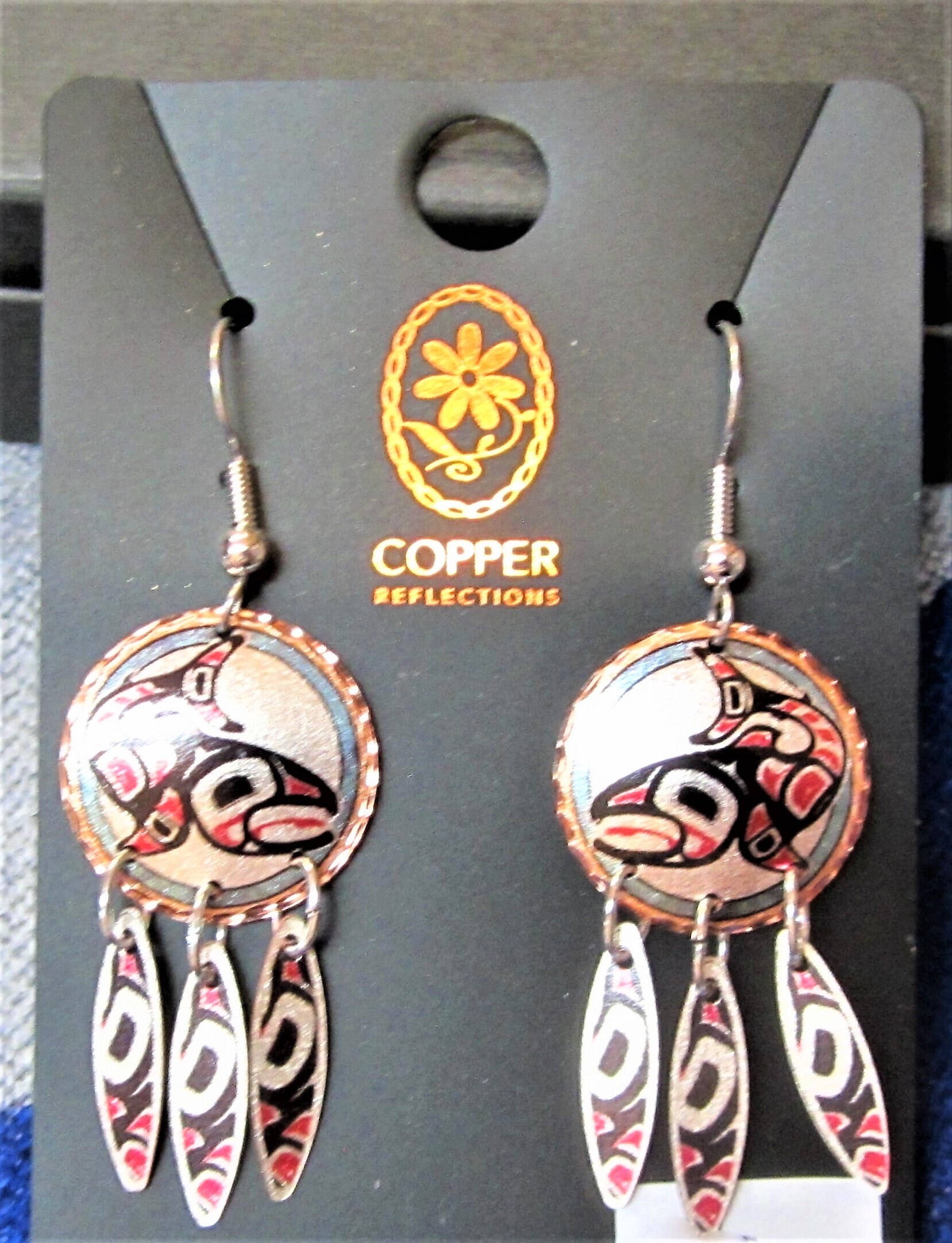 Copper Bears Silver Plate Money Clip First Nation Native Indian Art Jewelry