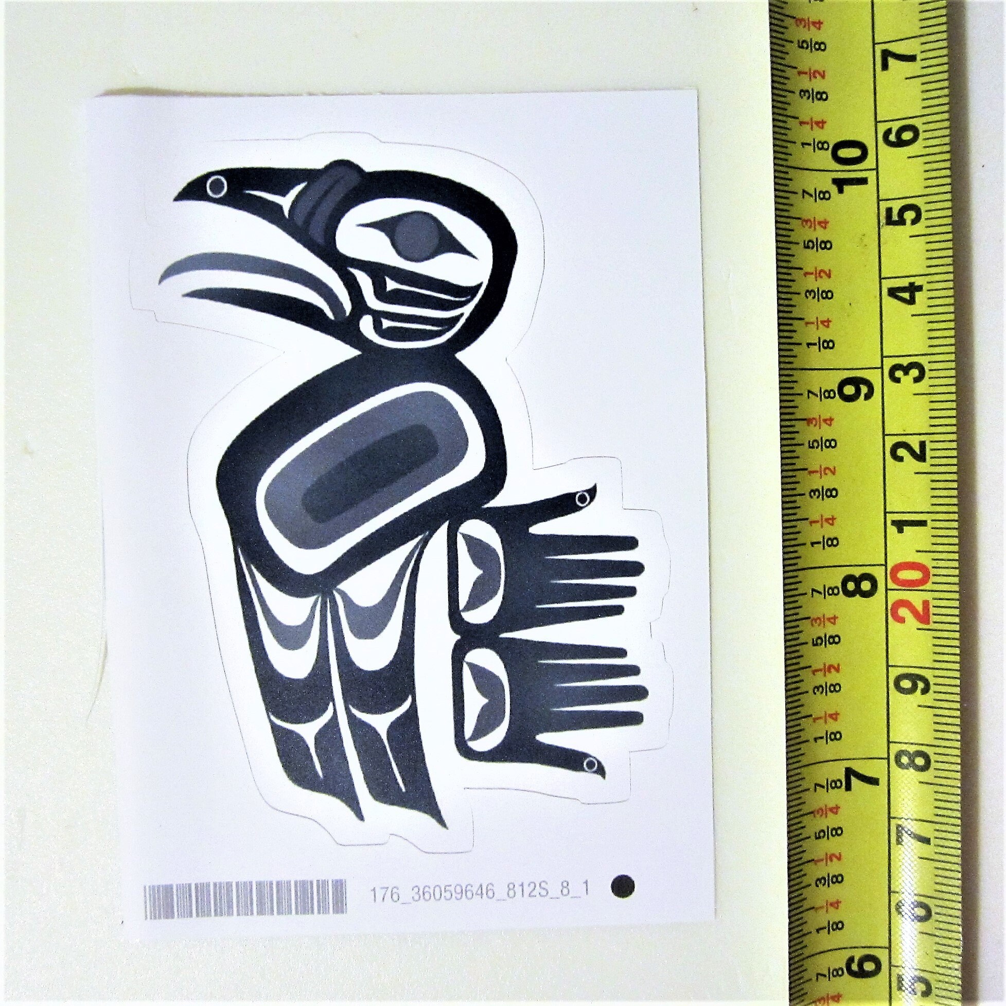 First Nations ''raven' Sticker Decal West Coast Native Indigenous Art