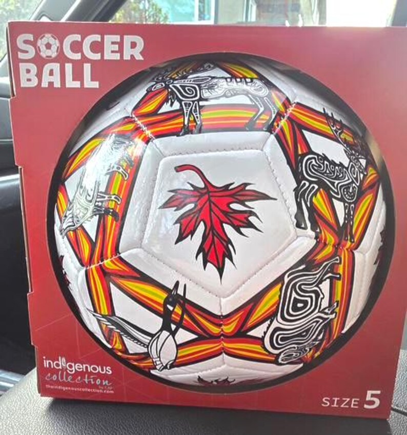 Ojibway First Nation 'animals' Soccer Ball Eastern Woodlands Native ...