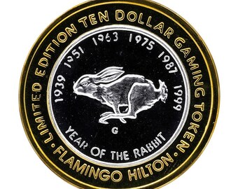 1999 Sealed .999 Silver Flamingo Hilton Reno Nevada Year of the