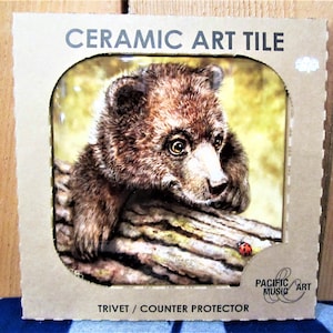 Patrick LaMontagne ''Berkley & the Bug'' Whimsical Ceramic Tile Trivet